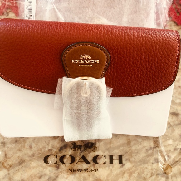 Unique luxury COACH Kleo Wallet In Colorblock 🔥🧡 - Picture 6 of 8